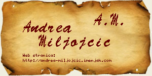 Andrea Miljojčić vizit kartica